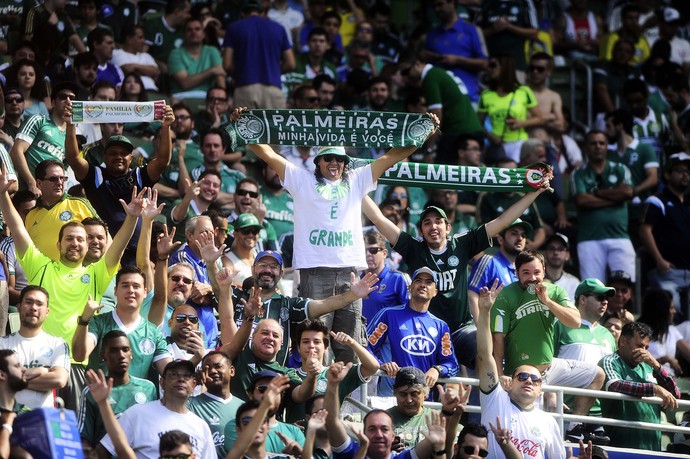 Palmeiras x Atlético PR, Torcida na Arena Palmeiras (Foto: Marcos Ribolli)