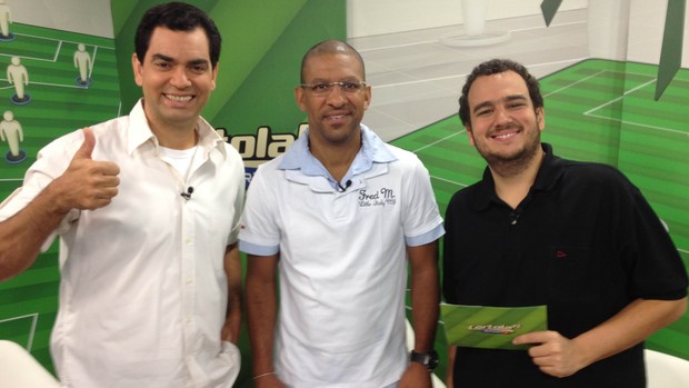 Daniel Cardoso; Djalminha e Rafael Cavalieri - Programa do Cartola (Foto: Divulgação / Sportv.com)