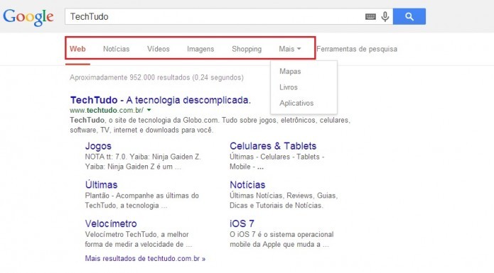 Aprenda a usar os filtros-padrão do Google (Reprodução/Taysa Coelho)