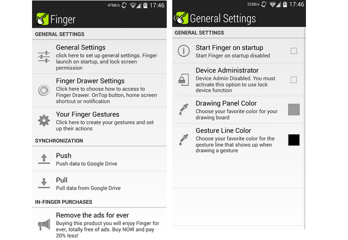 Finger ShortCuts Launcher