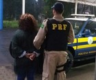 Mulher com 60 passagens pela polícia é presa (Divulgação/PRF)