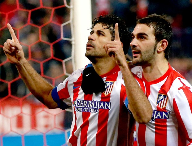 Diego Costa comemora gol do Atlético de Madri contra o Sevilla (Foto: Reuters)