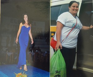 Fernanda engordou 20kg com a depressão e o transtorno bipolar (Foto: Fernanda Aparecida/Arquivo Pessoal)
