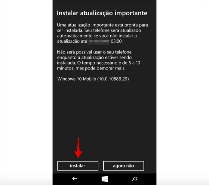 Confirme a instalação do Windows 10 Mobile (Foto: Reprodução/Helito Bijora)