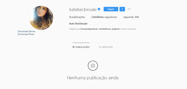 Kate Beckinsale deleta fotos do Instagram (Foto: Reprodução Instagram)