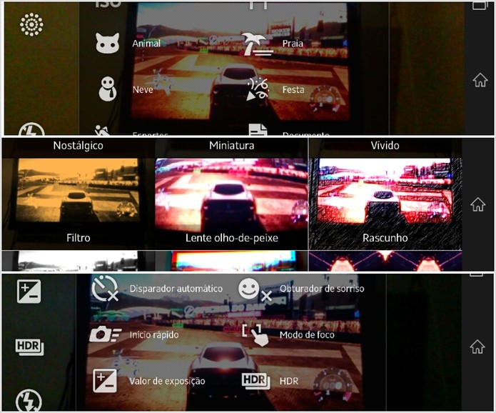 Câmera de 13 megapixels traz inúmeras funções - HDR em fotos e vídeos, modo panorâmico muito bom, filtros próprios e fotos em sequência sem limite do número de capturas. (Foto: TechTudo/Rodrigo Bastos) Câmera de 13 megapixels traz inúmeras funções - HDR em fotos e vídeos, modo panorâmico muito bom, filtros próprios e fotos em sequência sem limite do número de capturas. (Foto: TechTudo/Rodrigo Bastos)