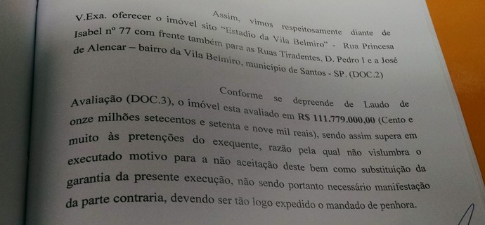 Santos solicita penhora da Vila Belmiro (Foto: Reprodução)