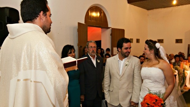 Cerimônia de casamento de Jaime e Patrícia aconteceu em Pernambuco (Foto: Arquivo Pessoal)