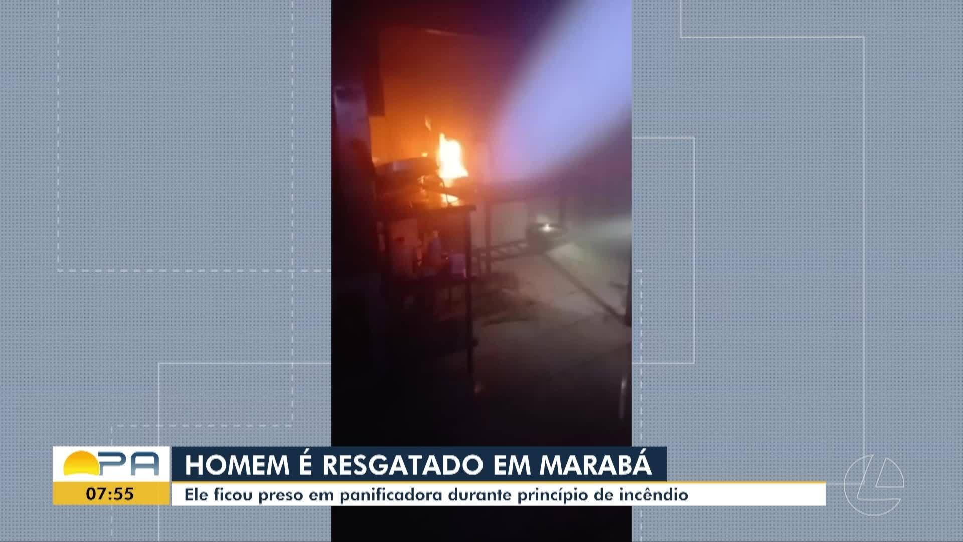 Incêndio em panificadora de Marabá: gerente é resgatado em meio às chamas​‌​