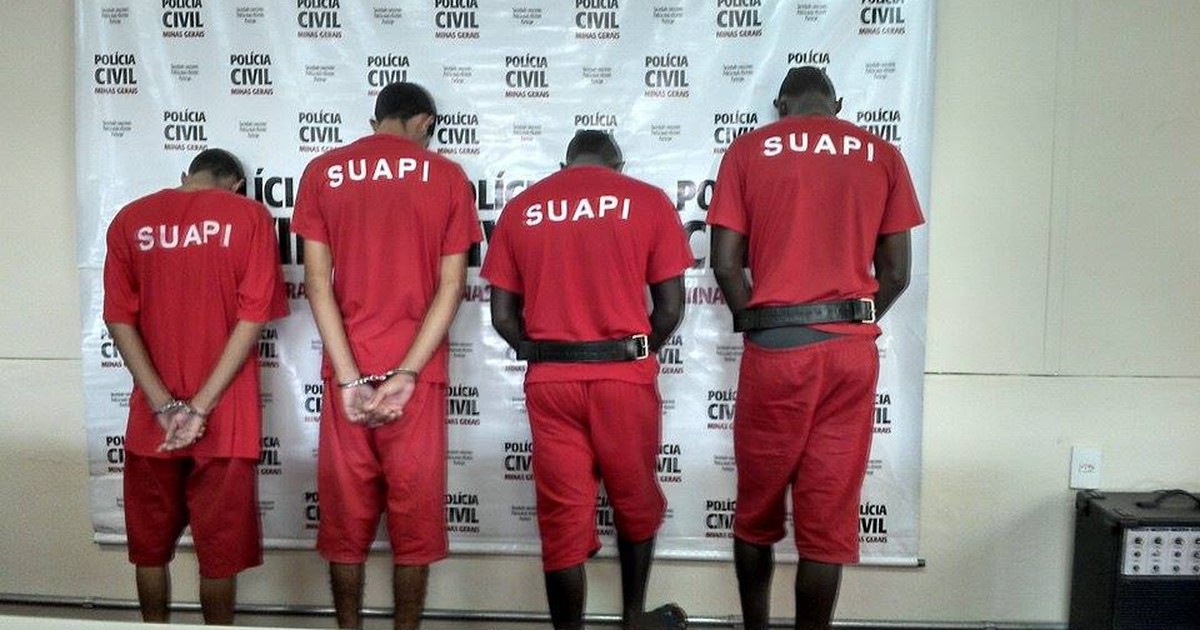 G1 Quadrilha suspeita de extorsão é apresentada em Divinópolis