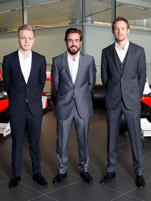 Fernando Alonso e Jenson Button serão titulares da McLaren, e Kevin Magnussen, reserva (Foto: Divulgação)