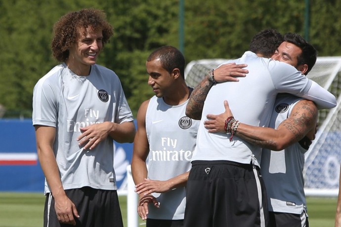 David Luiz treino PSG (Foto: Divulgação/Site oficial do PSG)