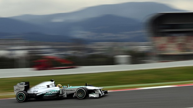 lewis hamilton mercedes testes Barcelona (Foto: Agência Getty Images) lewis hamilton mercedes testes Barcelona (Foto: Agência Getty Images)