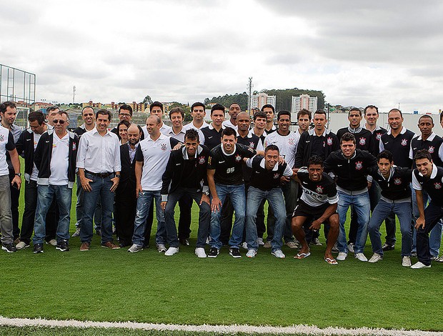 apresentação do elenco de futsal do Corinthians (Foto: Daniel Augusto Jr. / Ag. Corinthians)