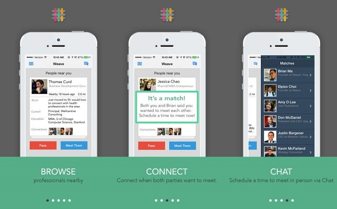 Weave agiliza o acesso a outras pessoas na rede LinkedIn (Foto: Divulgação/AppStore)