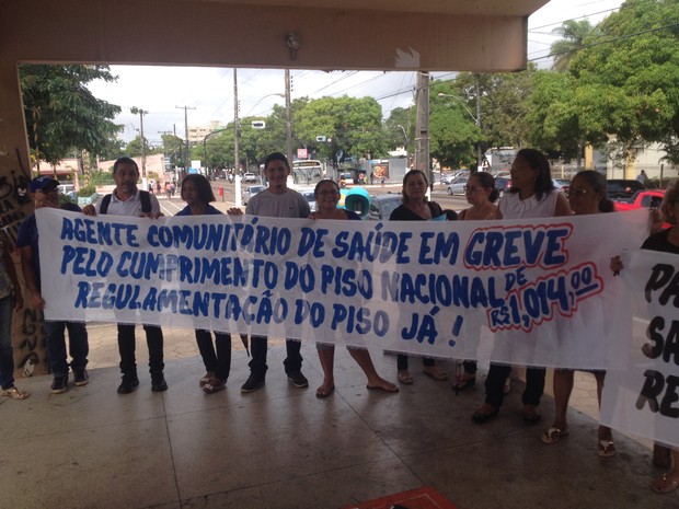 G Agentes De Sa De De Macap Fazem Manifesta O Para Cobrar Piso