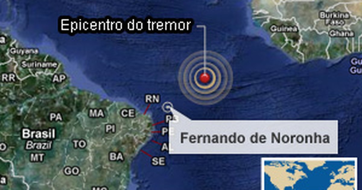 G1 Tremor de 6 graus atinge Atlântico a 1 2 mil quilômetros da costa