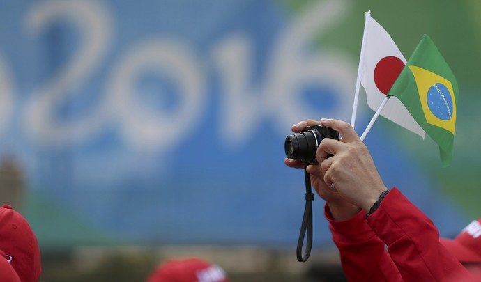 Boas vinda à delegação japonesa (Foto: . REUTERS/Edgard Garrido)