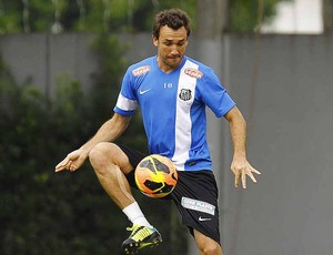 Atacante Thiago Ribeiro treino Santos (Foto: Ricardo Saibun / Divulgação Santos FC)