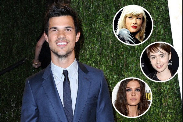 Taylor Lautner, Taylor Swift, Lily Collins e Marie Avgeropoulos (Foto: Getty Images)