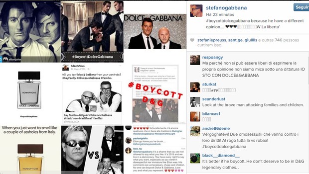 Os estilitas estão aproveitando o 'boicote' e postam tudo o que saem sobre o assunto (Foto: Reprodução Instagram)