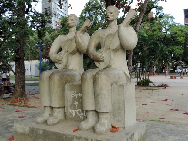 Os Cantadores, no Parque 13 de Maio (Foto: Débora Soares/G1)