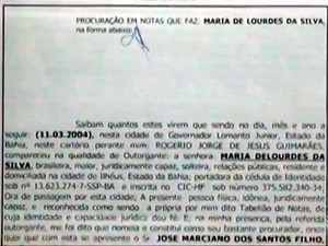 Principal suspeito usou procuração falsa para vender bens da vítima em Ilhéus, na Bahia (Foto: Imagem TV Bahia)