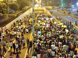 Protesto em Manaus (Foto: TV Amazonas)