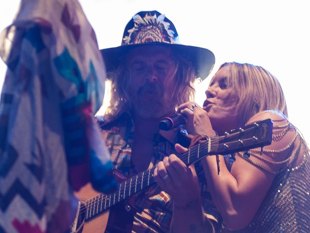 GracePotter e Donnovan durante show no Palco Sunset (Foto: Luciano Oliveira/G1)