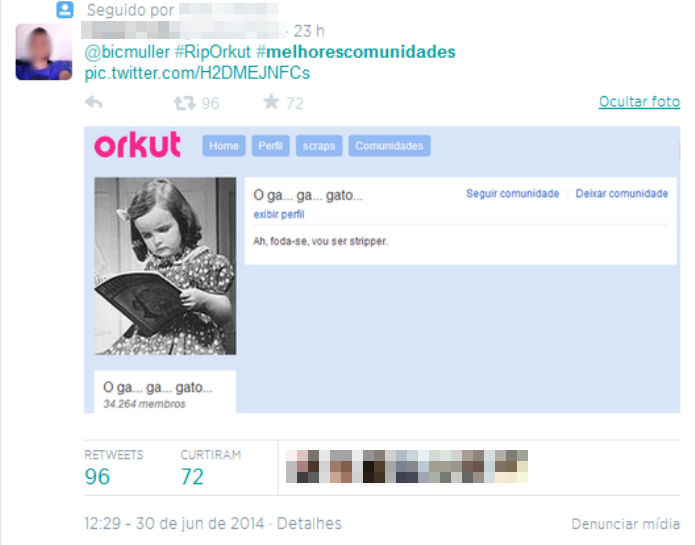 As comunidades do Orkut eram as principais atrações da rede social (Foto: Reprodução/Twitter)