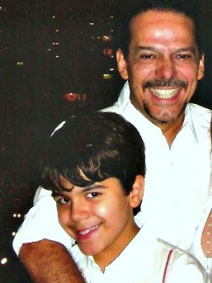 Neto Fagundes e o filho Matheus (Foto: Arquivo Pessoal)