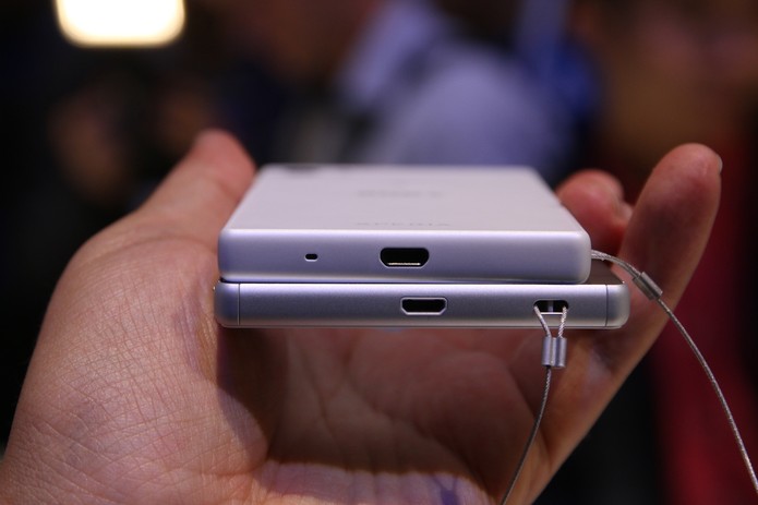 Sony Xperia Z5 e Xperia Z5 Compact são apresentados durante a IFA 2015 (Foto: Fabrício Vitorino/TechTudo) Sony Xperia Z5 e Xperia Z5 Compact são apresentados durante a IFA 2015 (Foto: Fabrício Vitorino/TechTudo)