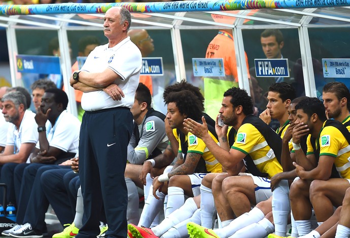 Felipão Scolari jogo Brasil x Holanda (Foto: Getty Images)