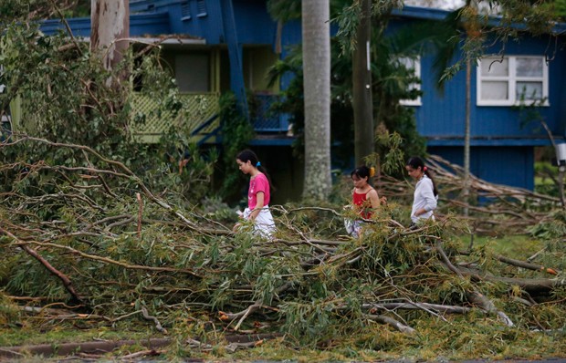 Casa destruída por ciclone na cidade australiana de Yeppoon nesta sexta (20) (Foto: Reuters)