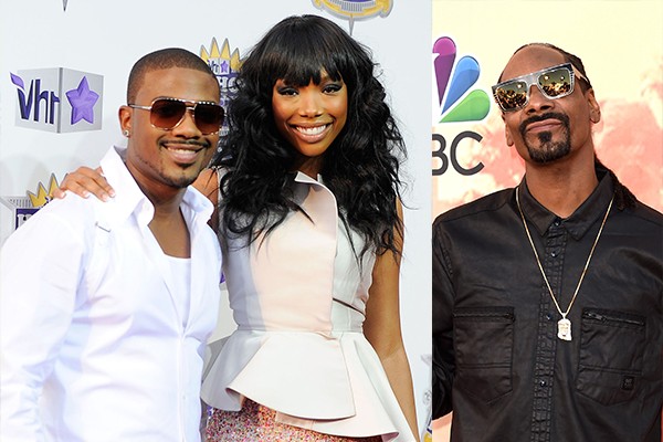 Brandy, Ray J e Snoop Dogg (Foto: Getty Images)
