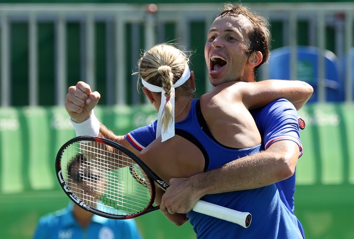 Radek Stepanek Lucie Hradecka tênis dupla mista olimpíada rio 2016 (Foto: REUTERS/Kevin Lamarque)