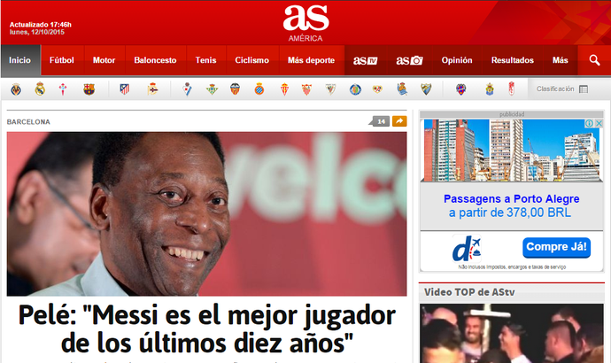 Na Índia, Pelé afirma que Messi é o 'melhor jogador da última