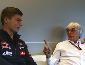 Max Verstappen e Bernie Ecclestone em entrevista ao site da Fórmula 1 (Foto: Divulgação)