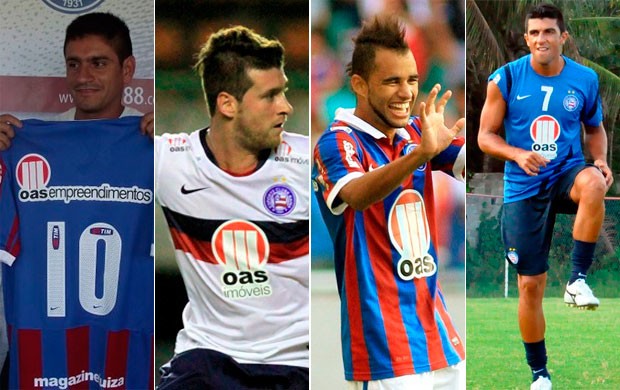 montagem danny morais, jeferson, pablo e rosales; bahia (Foto: GLOBOESPORTE.COM)