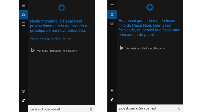 Assistente do Windows sabe letras de músicas natalinas (foto: Reprodução/Windows)