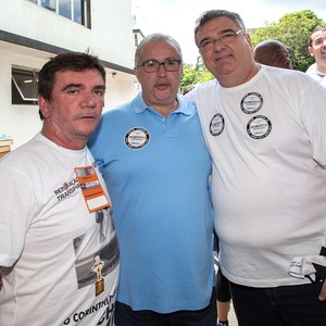 Andrés Sanchez, Roberto de Andrade e Mário Gobbi Corinthians (Foto: Paulo Lopes / Agência Estado)