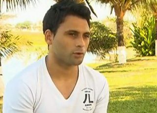 Maxi Biancucchi vai homenagear o Vitória com o nome da filha (Foto: Reprodução SporTV) Maxi Biancucchi vai homenagear o Vitória com o nome da filha (Foto: Reprodução SporTV)