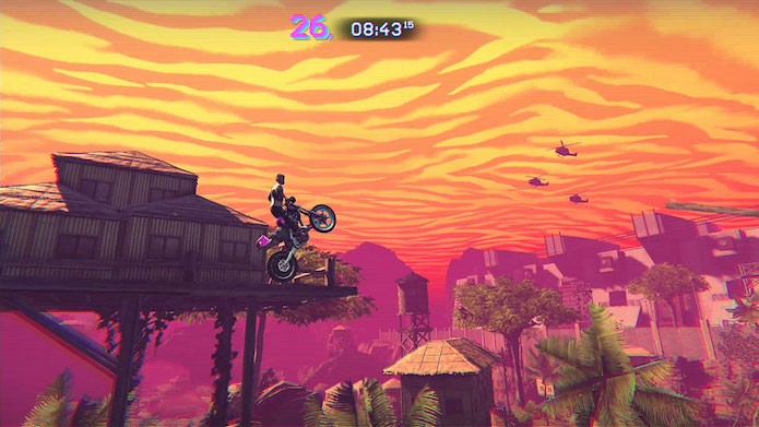 Trials of the Blood Dragon: estética oitentista é um dos principais atrativos (Foto: Divulgação/Ubisoft)