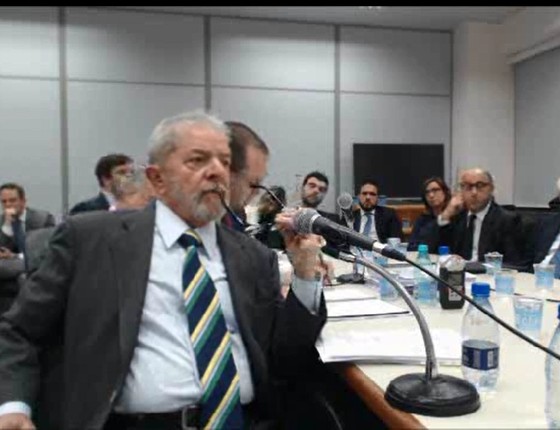 Ex-presidente Lula depõe ao juiz Sérgio Moro (Foto: Reprodução)