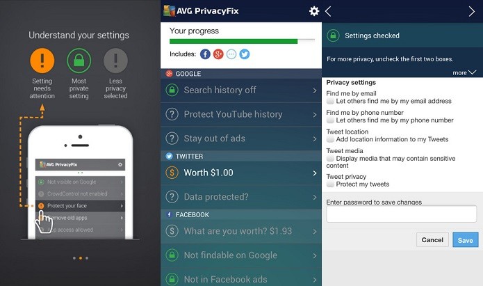 PrivacyFix agora que é capaz de mostrar qual o valor do usuário no Twitter (Foto: Divulgação/AppStore)