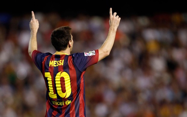 Lionel messi barcelona gol valencia (Foto: Agência AP)