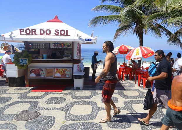 Jason Momoa, Khal Drogo em Game of Thrones, no Rio de Janeiro (Foto: Gabriel Reis / Ag. NewsExclusivo)