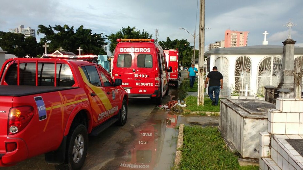 Bombeiros foram acionados para resgate (Foto: Divulgação/Corpo de Bombeiros)