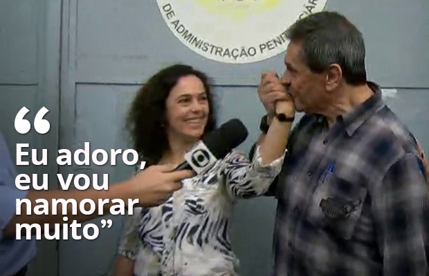 Após sair da prisão, Jefferson diz que &#39;vai namorar muito&#39; (Foto: Reprodução / TV Globo)