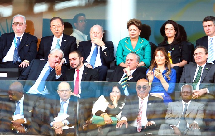 Dilma e Blatter Abertura Copa do Mundo (Foto: Marcos Ribolli)